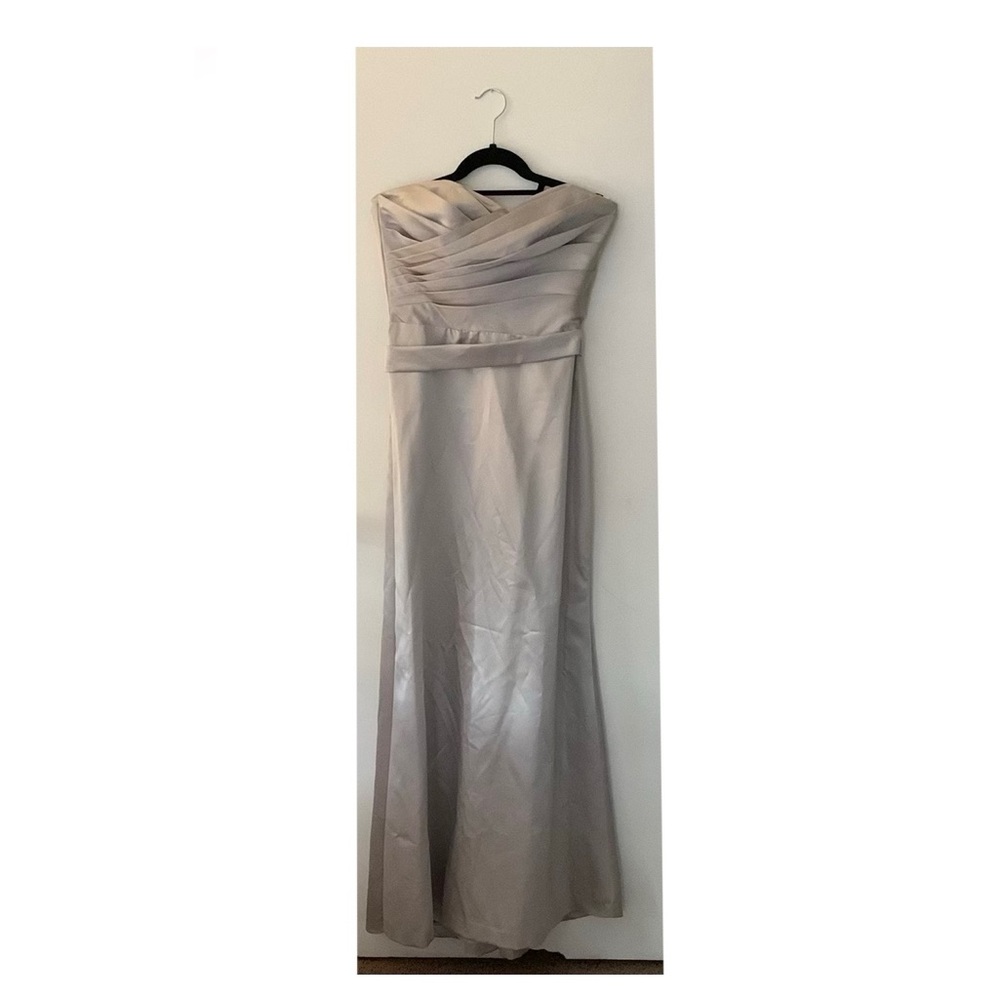 After six Dessy Collection #6628 Bridesmaid/Gown Dress Oyster Size 6 straps